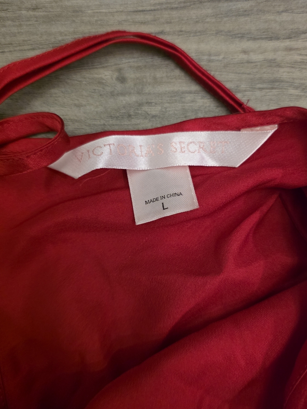 RARE VINTAGE Y2K VICTORIA’S SECRET RED SATIN SLIP DRESS SIZE LARGE - Picture 6 of 8